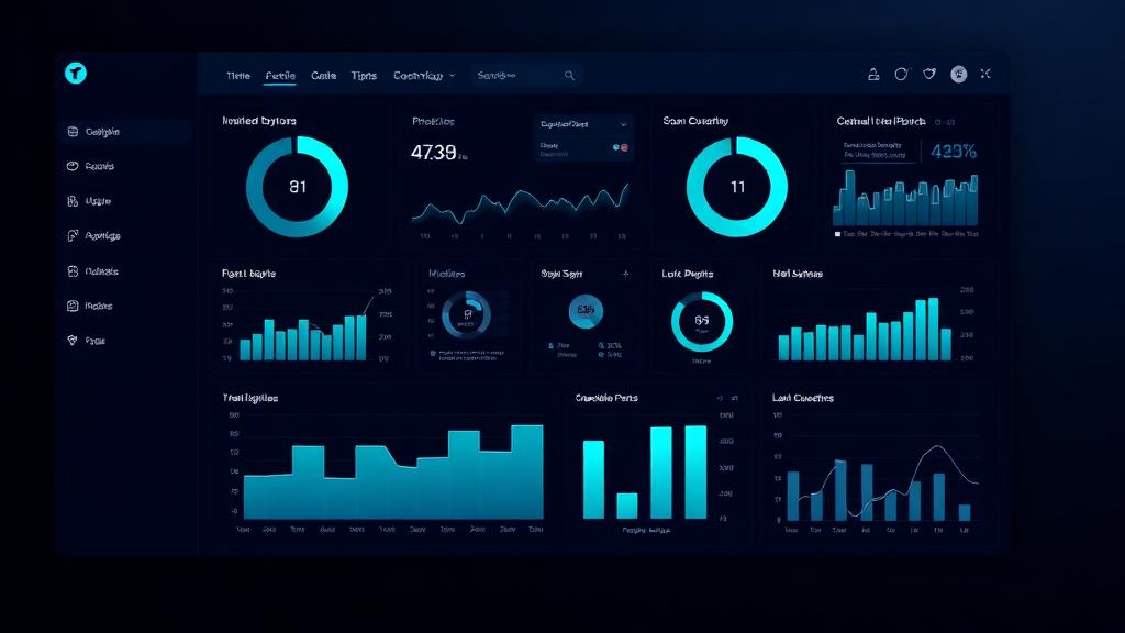 Preview do dashboard Digital Vision com KPIs e gráficos operacionais